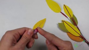 Как сделать осенние веточки с листиками из фоамирана