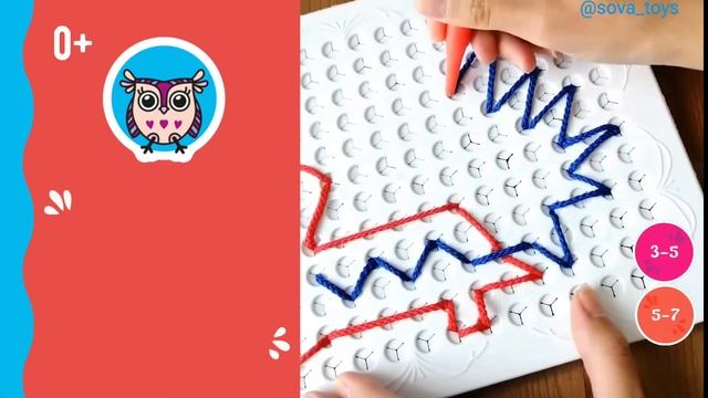 Планшет для развития моторики руки и воображения - рисуем шнурком смотреть онлайн