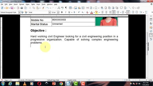 Libreoffice writer me resume kaise banaye | How to make Bio-data on Libreoffice writer in hindi ?