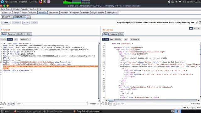 Authentication bypass via encryption oracle смотреть онлайн