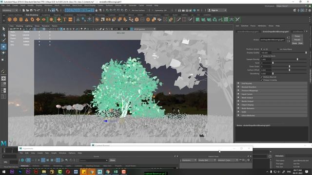 MAYA TREE AND GRASS|MAYA RENDER | ARNOLD RENDER |maya tree simulation|maya grass tutorial|arnold|pt