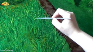 ??РИСУЕМ ТРАВУ МАСЛОМ/HOW TO DRAW GRASS/OIL PAINTING/YULIA SERBINA??