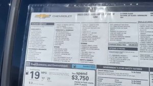 184. Cars and Prices, цены на новые Chevrolet в автосалоне в США
