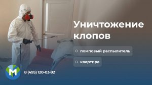 Уничтожение клопов помповым распылителем - МосОблДез