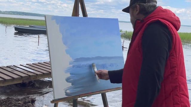 Видео-урок "Лодочки в Переславле" Института живописи за 100 дней. КУРС Пленэрная живопись смотреть онлайн