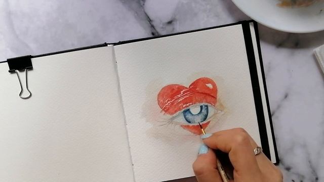 Реалистичный глаз акварелью. Speed paint. WATERCOLOR EYE смотреть онлайн