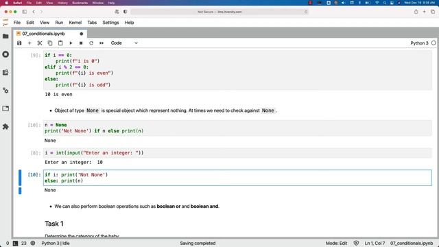 Programming Essentials Python - Basic Programming Constructs - Conditionals