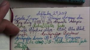 Pens in Use - September 29, 2017