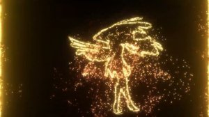 [Футаж] Танцующий силуэт из частиц 12