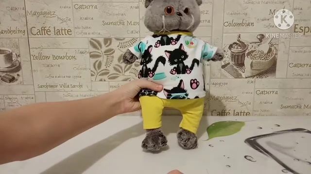 Обзор на пижаму, домашний костюмчик и тапочки для Басика 25 см. смотреть онлайн