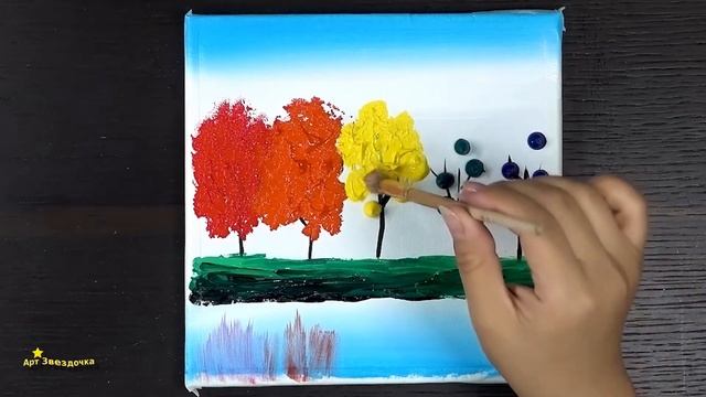 Живопись для детей 5 лет \ Рисование деревьев \ кайф!