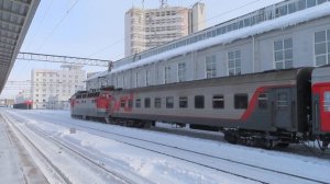 CHS4T-533 train №348 Ufa-Saint Petersburg at Nizhny Novgorod| ЧС4Т-533 №348Й Уфа-СПБ Н.Н. Московски