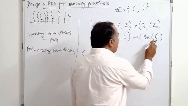 PDA for matching Parenthesis '(( ) ( ( ) ) ) ' | Theory of Computation смотреть онлайн