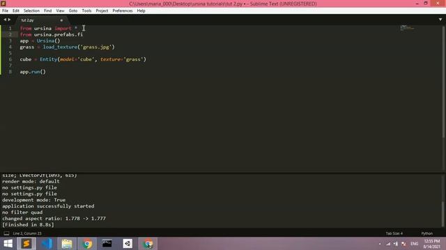 Ursina engine for beginners(Texturing the cube and adding a first person controller) смотреть онлайн