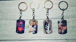 Брелки с фотографиями, надписями