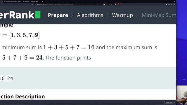[2023] RETO HACKER RANK DIA 7:  MiniMax Sum | HackerRank Solution | JAVASCRIPT  |  Solución Complet