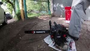 Запуск бензопилы Yamamoto CS-4552