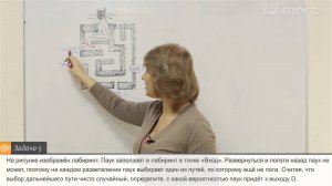 06. Теория вероятностей на ЕГЭ по математике. Задача про паучка в лабиринте