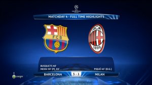 Барселона - Милан - 3:1 видео голы