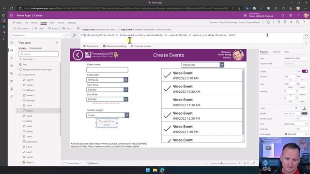 PowerApps Create and Book a time slot - Reservations смотреть онлайн