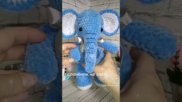 Обзор слонёнок амигуруми ручной работы