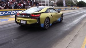 BMW I8 Vs BMW M4 arrancones Pegaso 1/4 de milla.