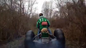 БОЛОТОХОД каракат ИЖ ПЛАНЕТА5, ПО болоту.