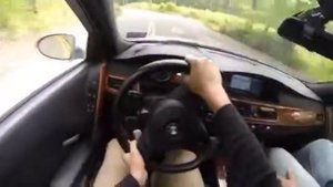 Bmw m5)))) разгон до 260 км по лесу......