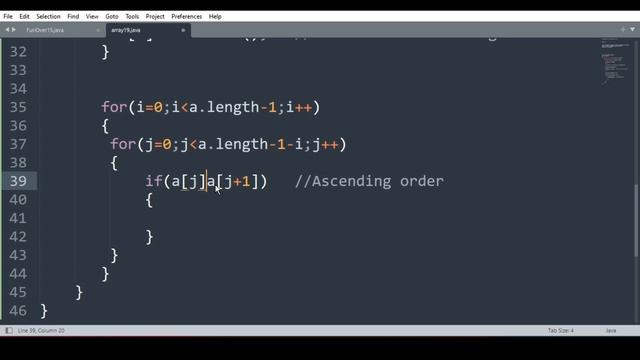 ICSE-2019-Bubble Sort for integers||Arrays in JAVA