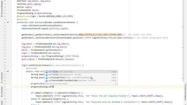 Login using #Firebase in #Android Studio #JAVA смотреть онлайн
