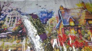 Алмазная мозаика полная выкладка стеклянными стразами. Обзор и распаковка.