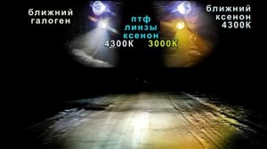 Ксенон 4300к и 3000к в птф линзы и галогеновые лампы для авто ближний свет
