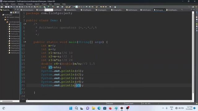 #5 Operators in Java (Arithmetic and unary and Assignment Operators) | Java tutorial for beginners