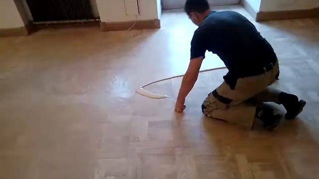 ЦИКЛЕВКА - Шпаклевание старого паркета смотреть онлайн