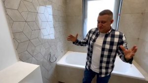 Лучший вариант экрана из плитки для ванны! Без люка!