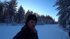 На Буране по пухляку. Открыл сезон зимних походов на снегоходе.