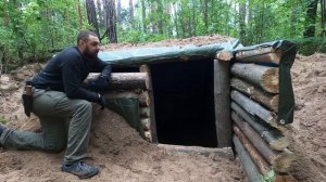 ЗЕМЛЯНКА В ДИКОМ ЛЕСУ | ЗАКАПЫВАЮ ЗЕМЛЯНКУ | РЫБАЛКА У ЗЕМЛЯНКИ | ЯДОВИТАЯ ЗМЕЯ | НОЧНЫЕ КРИКИ...