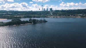 Нижегородская канатная дорога. Станция Борская - Нижегородская 3661 метр за 40 секунд.