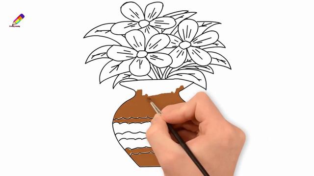 how to drawing a flower easy art drawing video tutorial with drowing learning смотреть онлайн