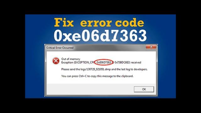 Ошибка 0xe06d7363 при запуске приложения! Как исправить? 2019