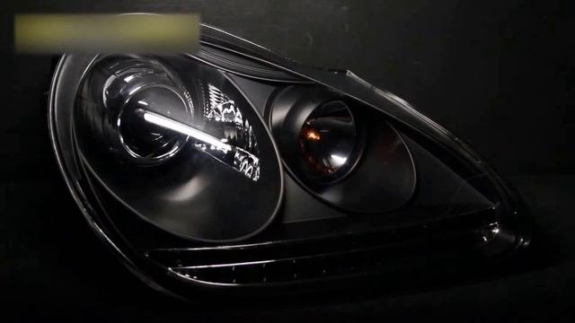 Тюнинг фары Порш Каен | Tuning Headlights Porsche Cayenne `03-`07 черные H7/H1