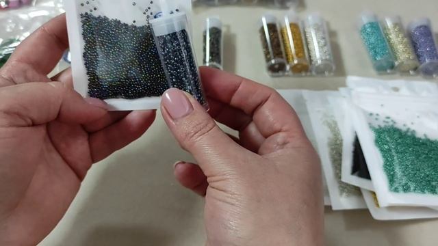 Небольшая распаковка √7, материалы для вышивки. смотреть онлайн