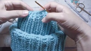 Шапка крючком с отворотом, шапка резинка крючком, вязание для начинающих пошагово