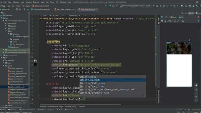 Modern UI/UX Design | RecyclerView | CardView In Android Studio | Food App Android Studio смотреть онлайн