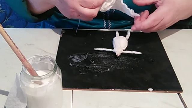 Ватная Игрушка. Девочка со скакалкой. 1ч. We make toys out of cotton.