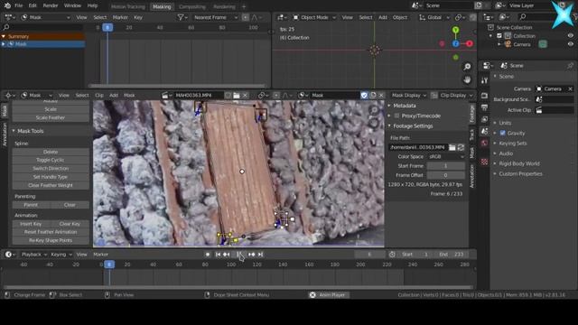 Композитинг в Блендер 3д 2.8 - Создание масок/трекинг смотреть онлайн