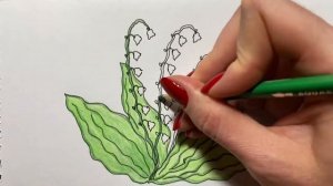 Как рисовать Цветок ЛАНДЫШ I Рисунки для детей | Простые рисунки из простых линий
