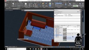 AutoCAD 3D Bedroom | Marble Material to Walls | Lecture 24