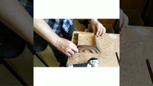 Завершение горки , выжигание нихромовой проволокой.