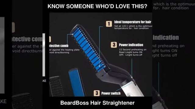 BeardStar™ Multifunctional Hair Comb Brush Beard Straightener смотреть онлайн